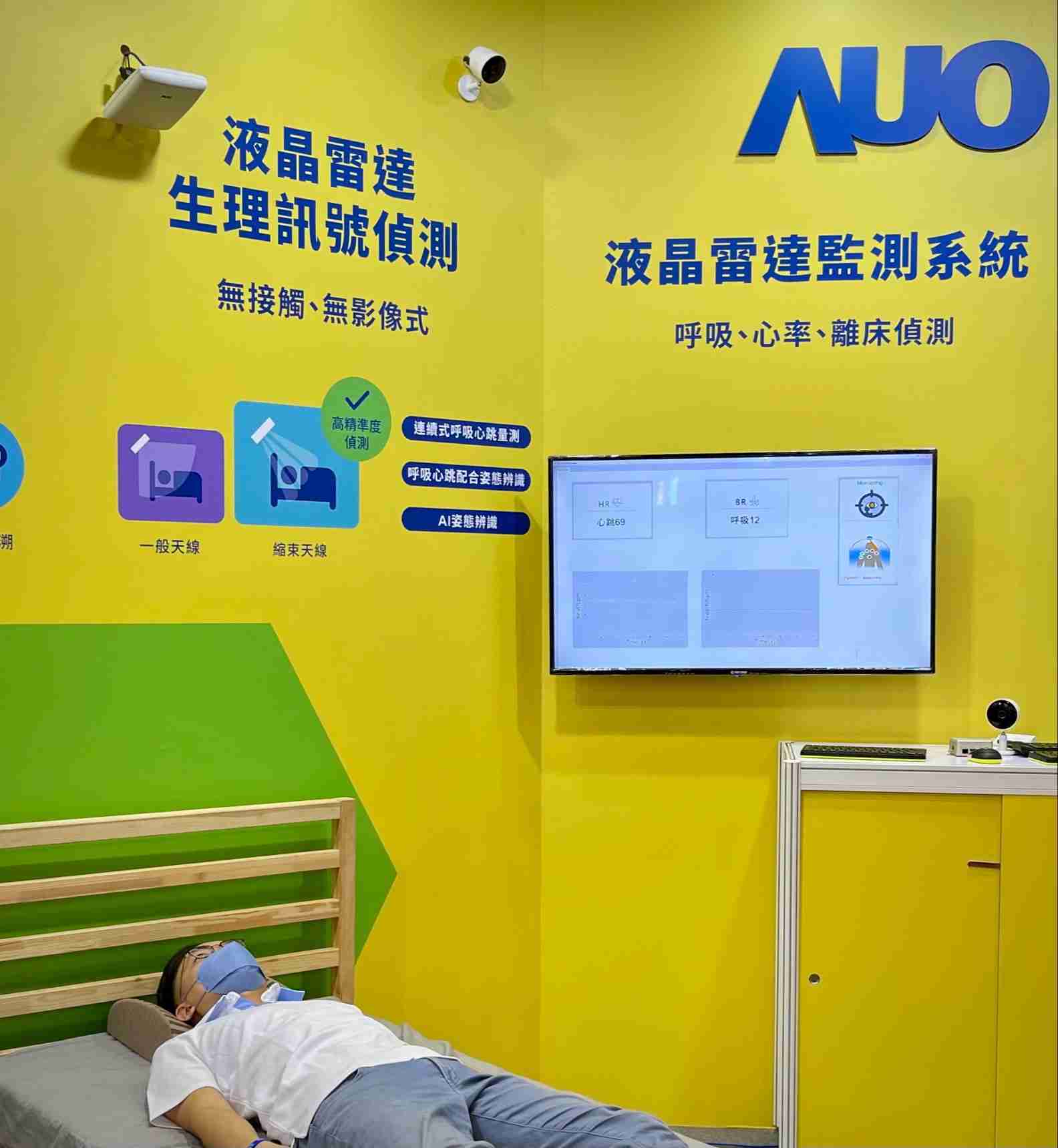 2121非凡颐康「无接触生理监测雷达」，，免除传统线路与贴片束缚，，精准侦测呼吸、、、、心跳等重要生理讯号