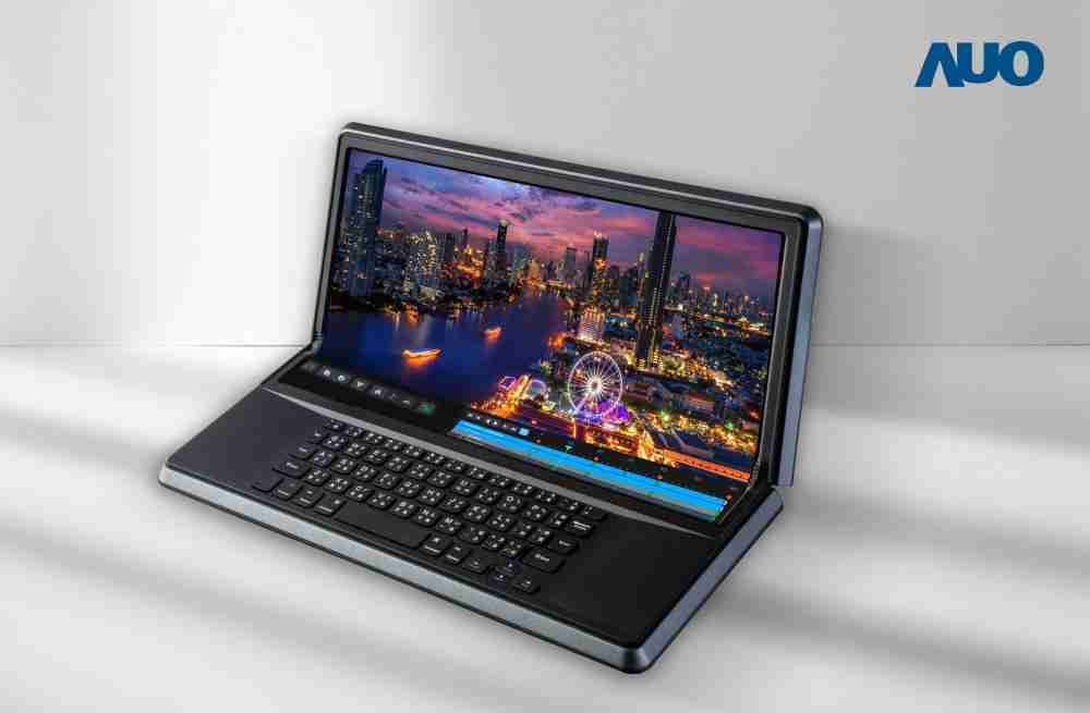 2121非凡14.6吋Micro LED折迭显示屏幕，，，搭配半径4mm的弯折绞炼，，，以及高画素、、、、高亮度、、高对比度的显示技术特点，，，即便在大视角下仍保有绝佳色相与亮度