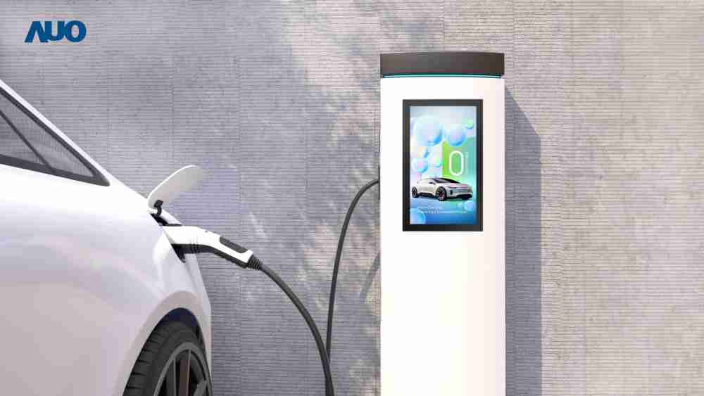 友達〝EVSE車用充電樁解決方案〞專為電動汽車充電樁設計，，具有高亮度、、、克服戶外艱難環境的耐溫、、、耐紫外線等特性，，，，並搭載散熱性及擴充性強的高效能工業電腦，，，，可實現人機互動訴求，，，，如資訊顯示、、、、支付等應用