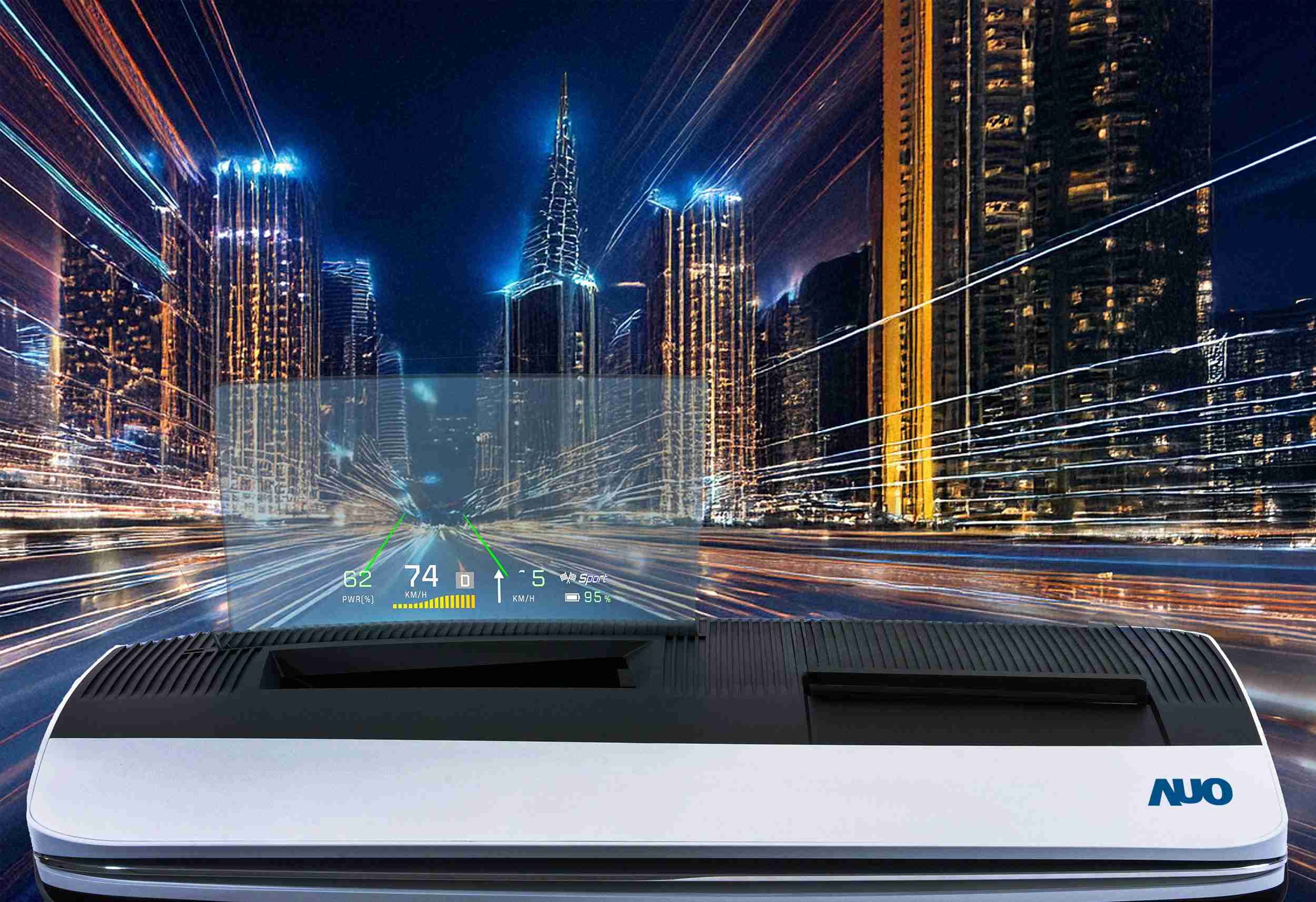 2121非凡推出13吋Micro LED抬头显示器，，，提供高入眼亮度、、、高色彩饱和度的显示质量，，，，在阳光下或黑暗中都清晰可见，，，，并利用Micro LED模块体积小的优势，，，，解决车用空间有限的痛点