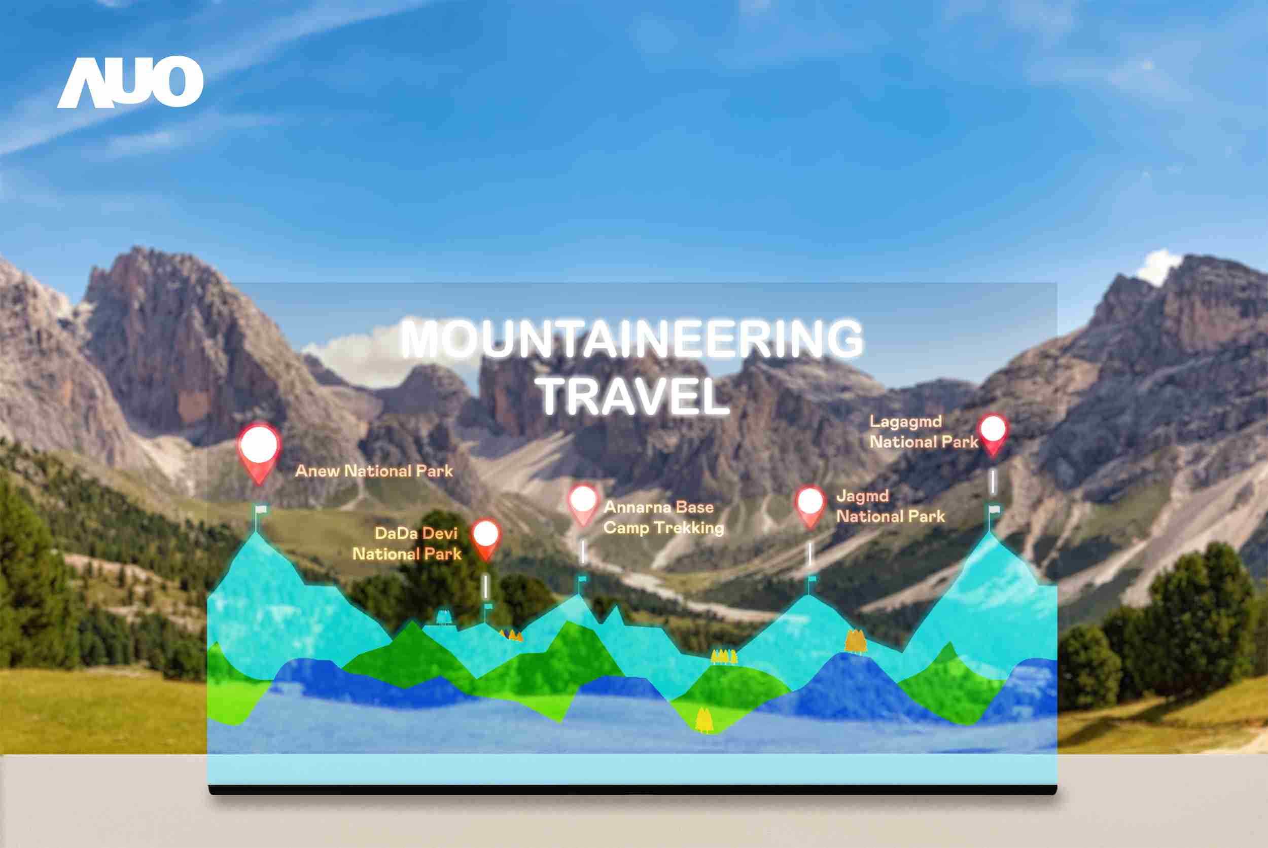 2121非凡展示全球单片尺寸最大(*)42吋透明Micro LED显示器拼接而成的〝64吋透明Micro LED显示器〞，，，，具备高透明度、、、1,000 nits高亮度、、、广色域、、、采用三边无边框的无缝拼接等多重特色，，呈现超高清、、细腻画质而不遮挡后方视觉，，，，满足层峰需求，，可广泛运用于零售、、、艺术展览或商业空间等场域